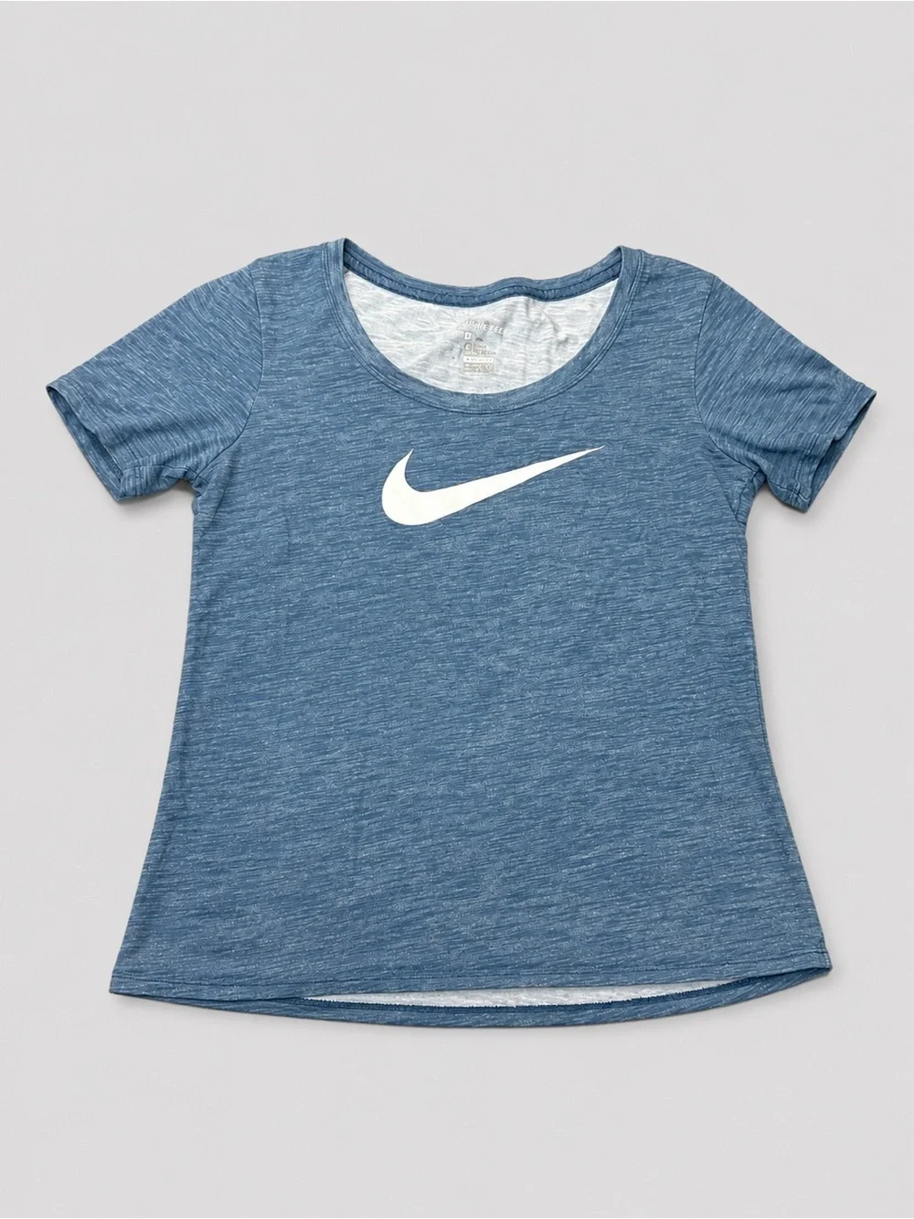 Nike Women's Dri-FIT Heather Blue Short Sleeve Athletic Performance
